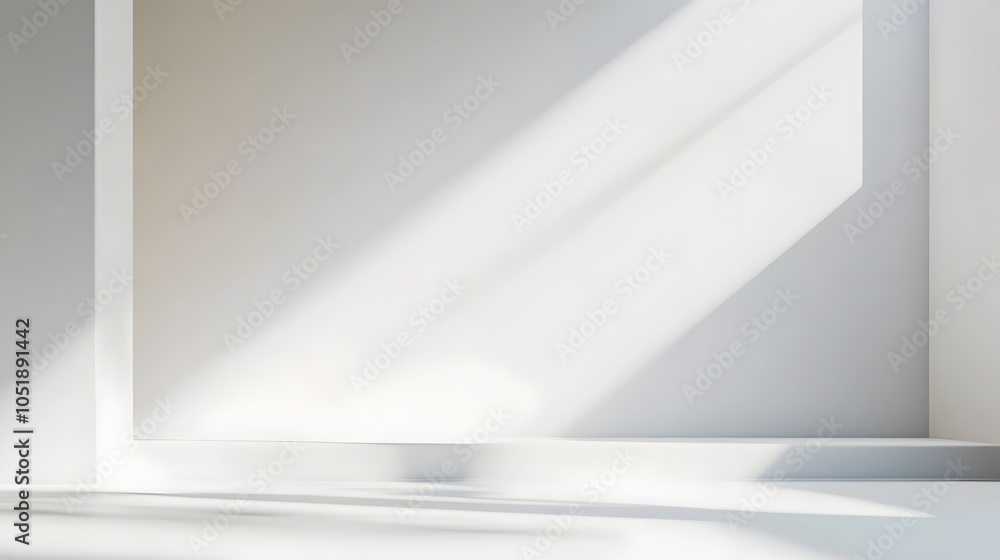 Aufkleber elegant minimal white background with soft shadow effect for clean copy space