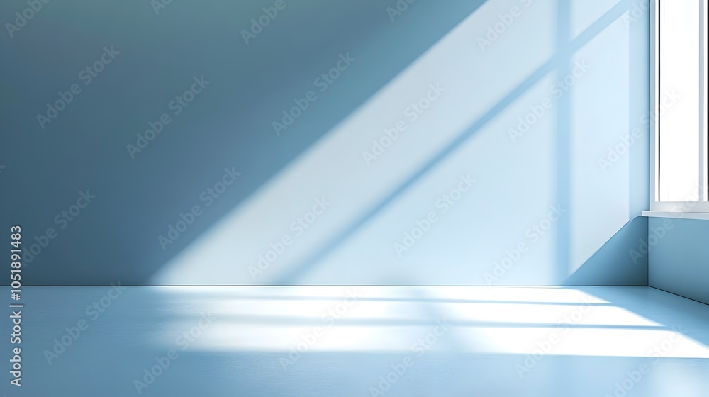 Aufkleber serene blue gradient background with soft lighting effects for minimal design