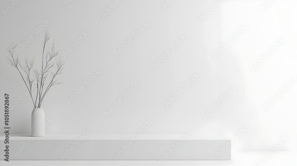 Aufkleber plain white background with minimal and neutral design offering spacious copy area