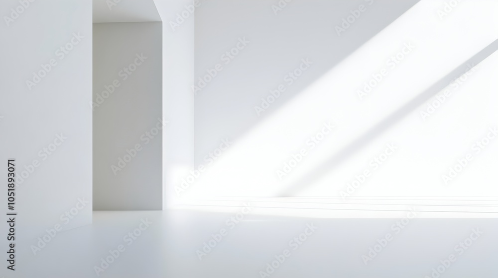 Aufkleber minimal white background with soft gradients and room for text