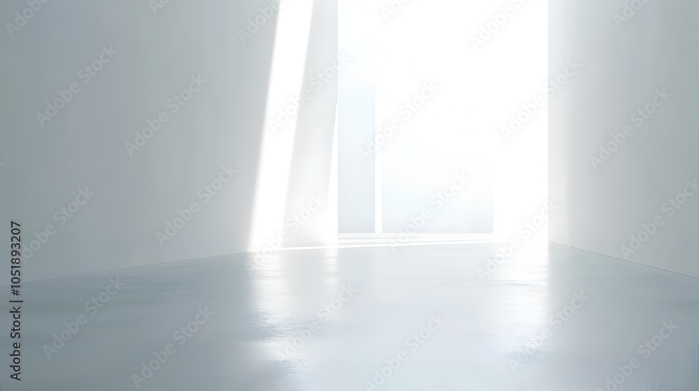 Poster soft white background with subtle light gradients and large copy space