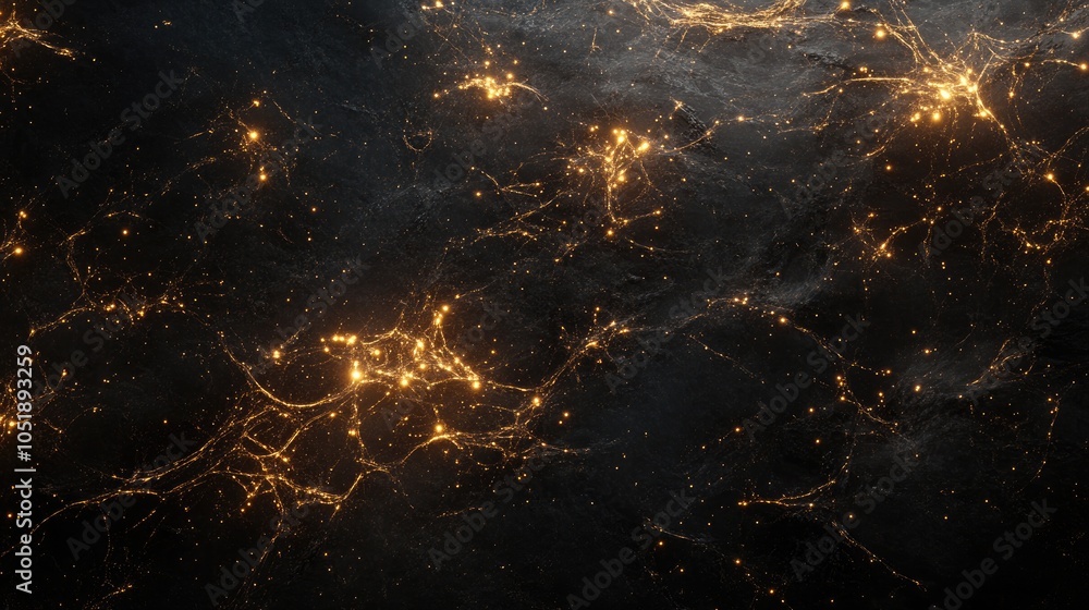 Poster a complex network of glowing neurons, symbolizing brain connectivity and the frontiers of modern sci