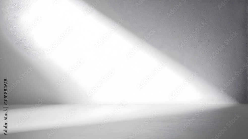 Poster minimal white background with subtle shadow effect for copyspace
