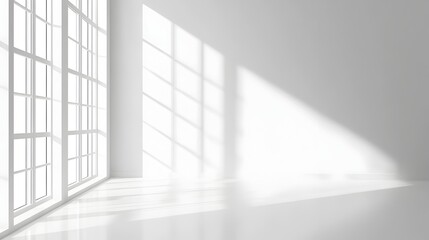 Obraz premium Elegant White Background with Subtle Lighting and Reflections