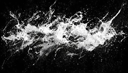 Obraz premium Abstract Splash of White Paint on a Black Background