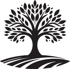 Tree Silhouette Vector File, Tree Logo