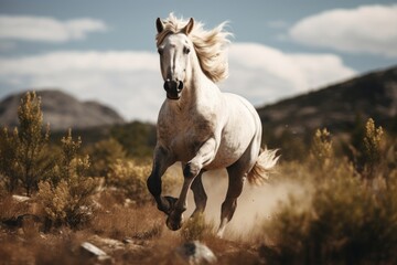 Fototapeta premium Horse stallion running animal.
