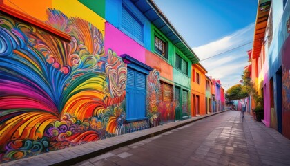 Naklejka premium Colorful Street Art 