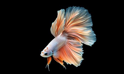 Fototapeta premium The_vibrant_Betta_fish,_Octopus_vulgaris,black_sea_bream,generation AI
