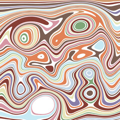 ABSTRACT ILLUSTRATION MARBLED TEXTURE LIQUIFY PSYCHEDELIC PASTEL SOFT COLORFUL DESIGN. OPTICAL ILLUSION BACKGROUND VECTOR DESIGN