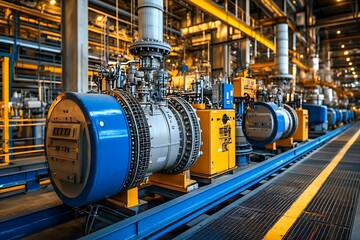 Industrial machinery in a modern facility.