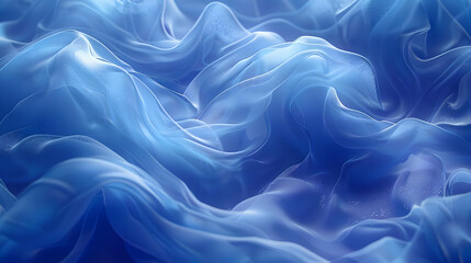 Obraz premium Abstract Blue Fabric Waves Illustration