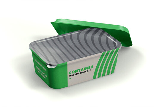 Plastic Food Container Mockup