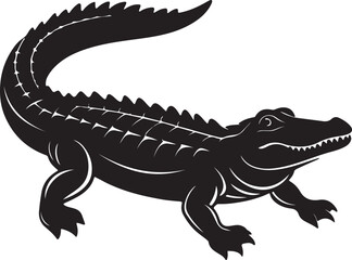 Vector of crocodile design on white background. Wild Animals. Easy editable layered vector illustration.