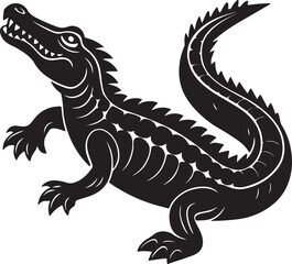 Vector of crocodile design on white background. Wild Animals. Easy editable layered vector illustration.