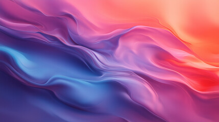 Obraz premium Fluid waves of vibrant colors blend seamlessly, creating mesmerizing abstract background that evokes sense of calm and creativity.