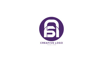 AS SA Abstract initial monogram letter alphabet logo design
