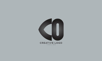 Obraz premium CO Abstract initial monogram letter alphabet logo design