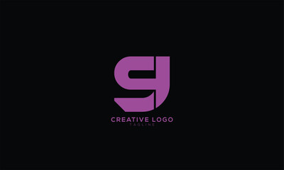 Fototapeta premium SJ JS Abstract initial monogram letter alphabet logo design