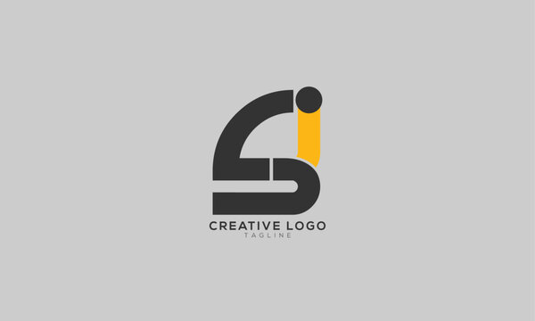 SJ JS Abstract initial monogram letter alphabet logo design
