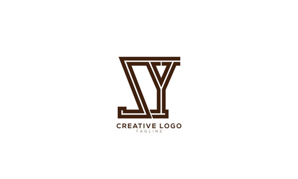SY 5Y Abstract initial monogram letter alphabet logo design