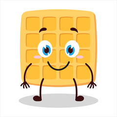 cute smile expression of waffle character