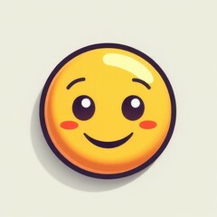 Fototapeta premium Smile face cute 2d
