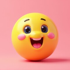 Fototapeta premium Smiley face cute 2d