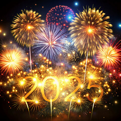 Fototapeta premium Happy New Year 2025