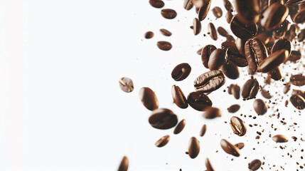 coffee beans isolated on white background