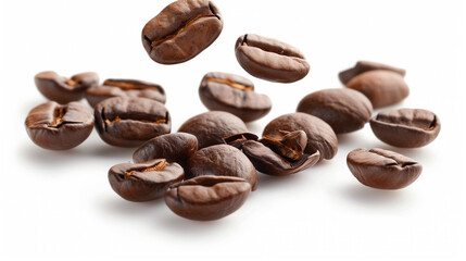 Naklejka premium coffee beans isolated on white background