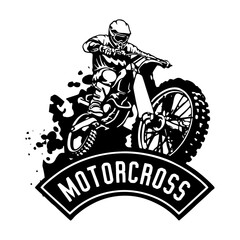 Motocross Racer, Enduro Motorcyclist - Motocross Racing - Dirt Bike Stencil Cut Files