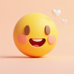 Fototapeta premium Smile face cute 2d