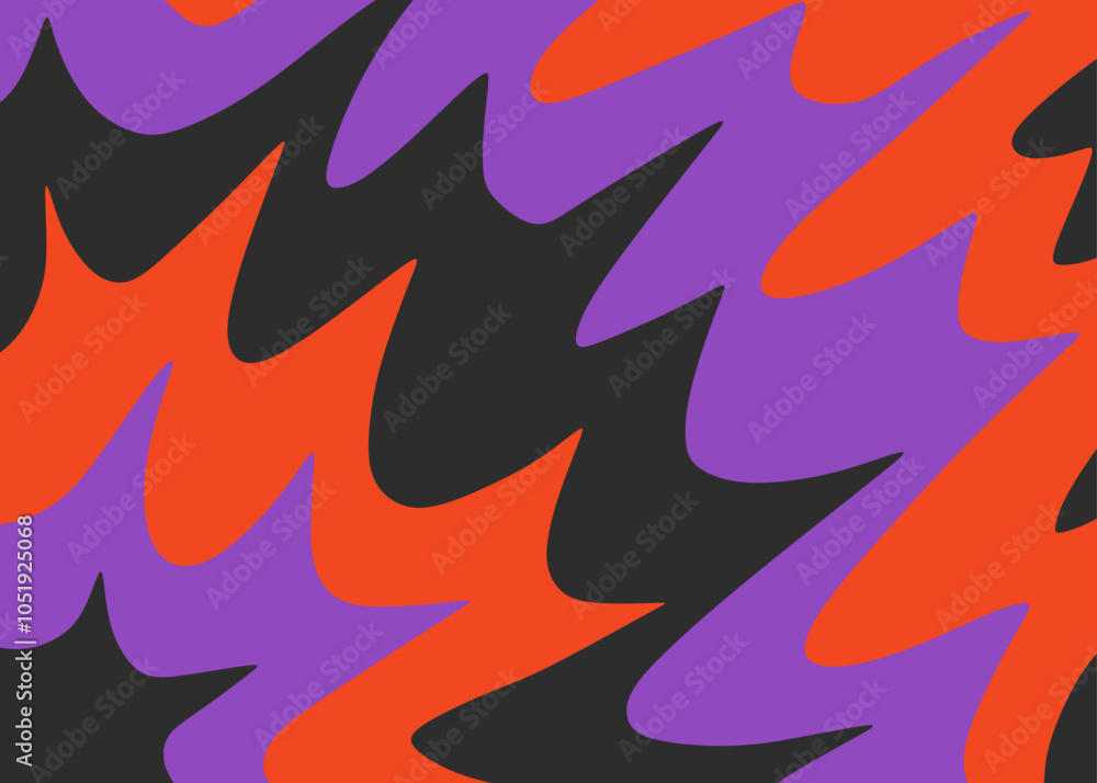 Poster simple background with colorful gradient wavy lines pattern