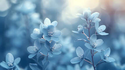 Blue Flower Blossom Abstract Background