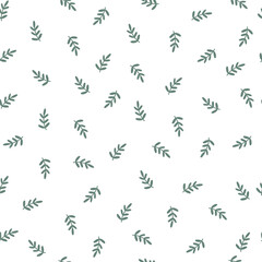 Obraz premium Green leaves on white background.