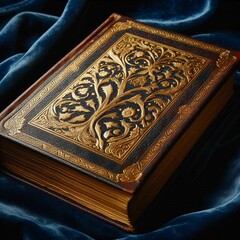 old book isolated on black