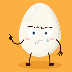 Obraz premium cute weird expression of egg character