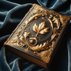 old book isolated on black