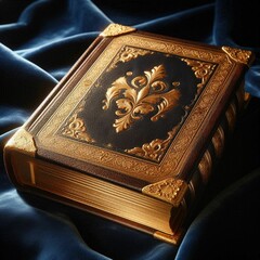 old book isolated on black