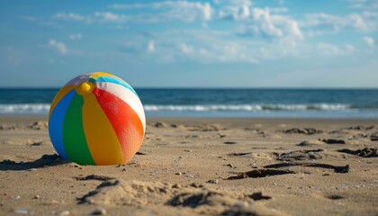 Obraz premium Sun, Sand, and Summer Fun: The Beach Ball Chronicles - ar 7:4
