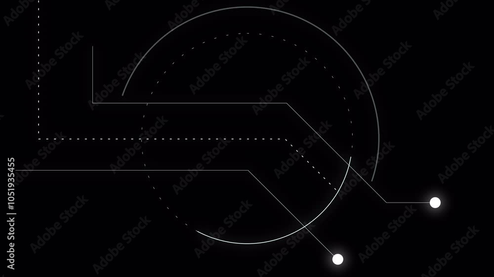 Poster png alpha.abstract circle and line hud technological futuristic elements.