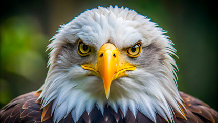 Obraz premium A close-up of a curious North American Bald Eagle