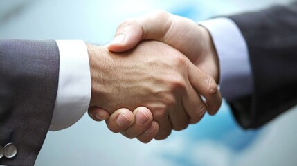 Cross Cultural Negotiation : Diverse executives shaking hands after closing a global deal