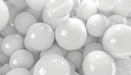 White Balloon Extravaganza: A Festive Holiday Abstract Background