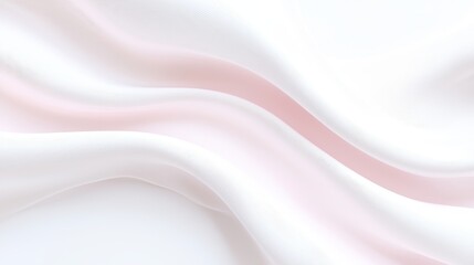 Obraz premium Elegant flowing fabric in soft white and pink undulating waves for design inspiration and aesthetic appeal