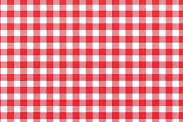 Red gingham tablecloth pattern background.