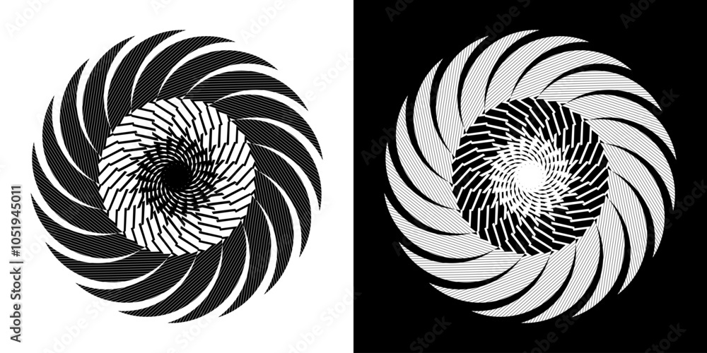 Fototapete abstract background with abstract line pattern in circles. spiral art design as a logo or icon. a bl