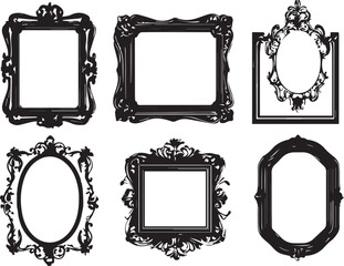 Set frames. Hand drawn vector illustration
