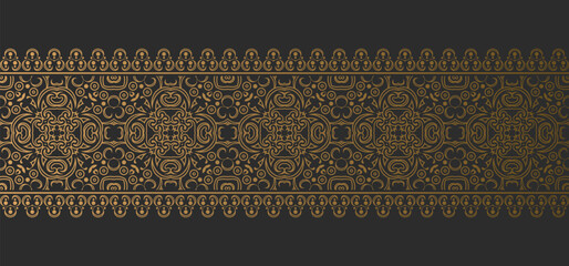 Elegant golden ornamental border template